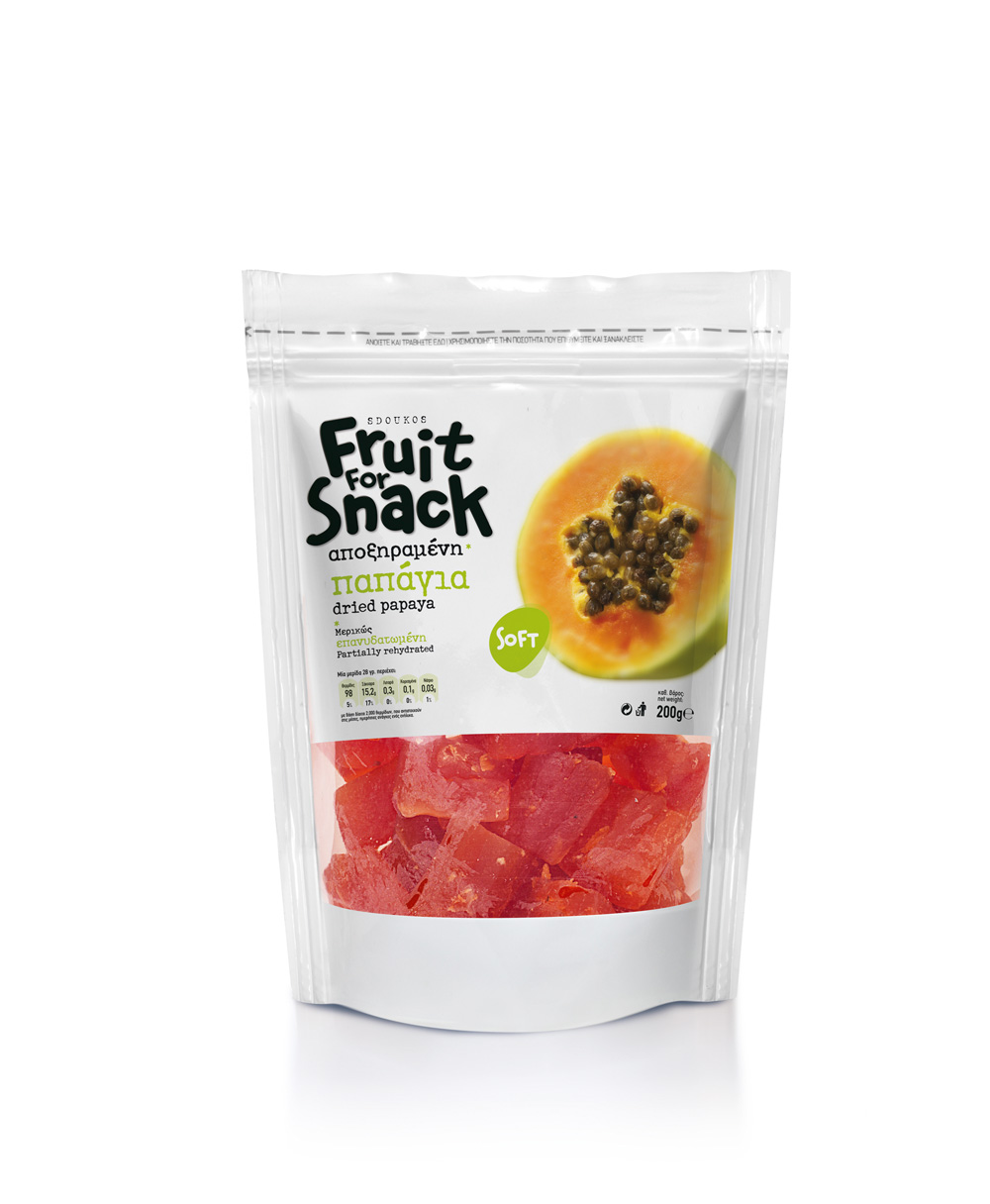 DRIED PAPAYA PARTIALLY REHYDRATED “FRUIT FOR SNACK” 200g