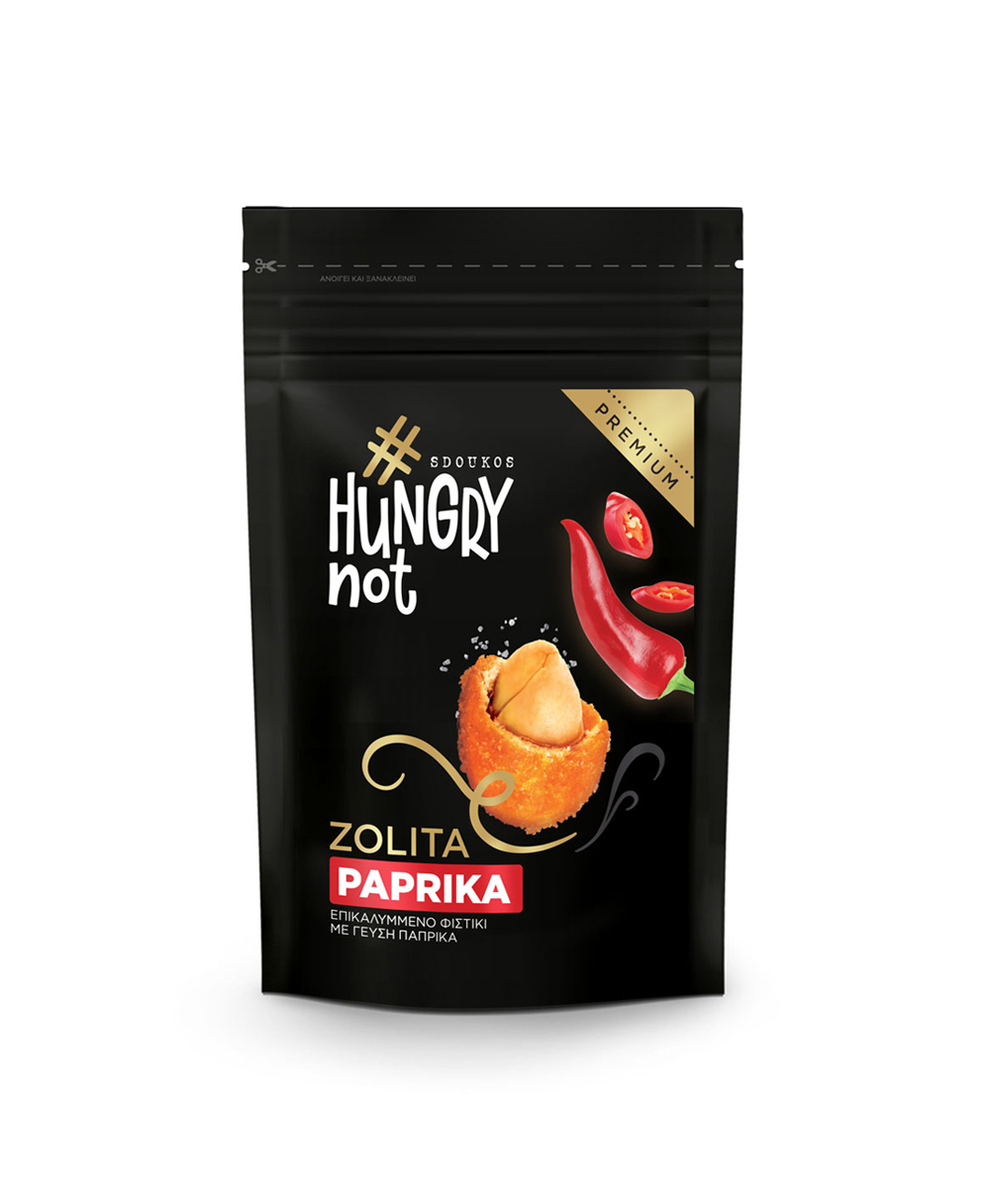 HUNGRY NOT PREMIUM COATED PEANUTS with Paprika Flavor 80g