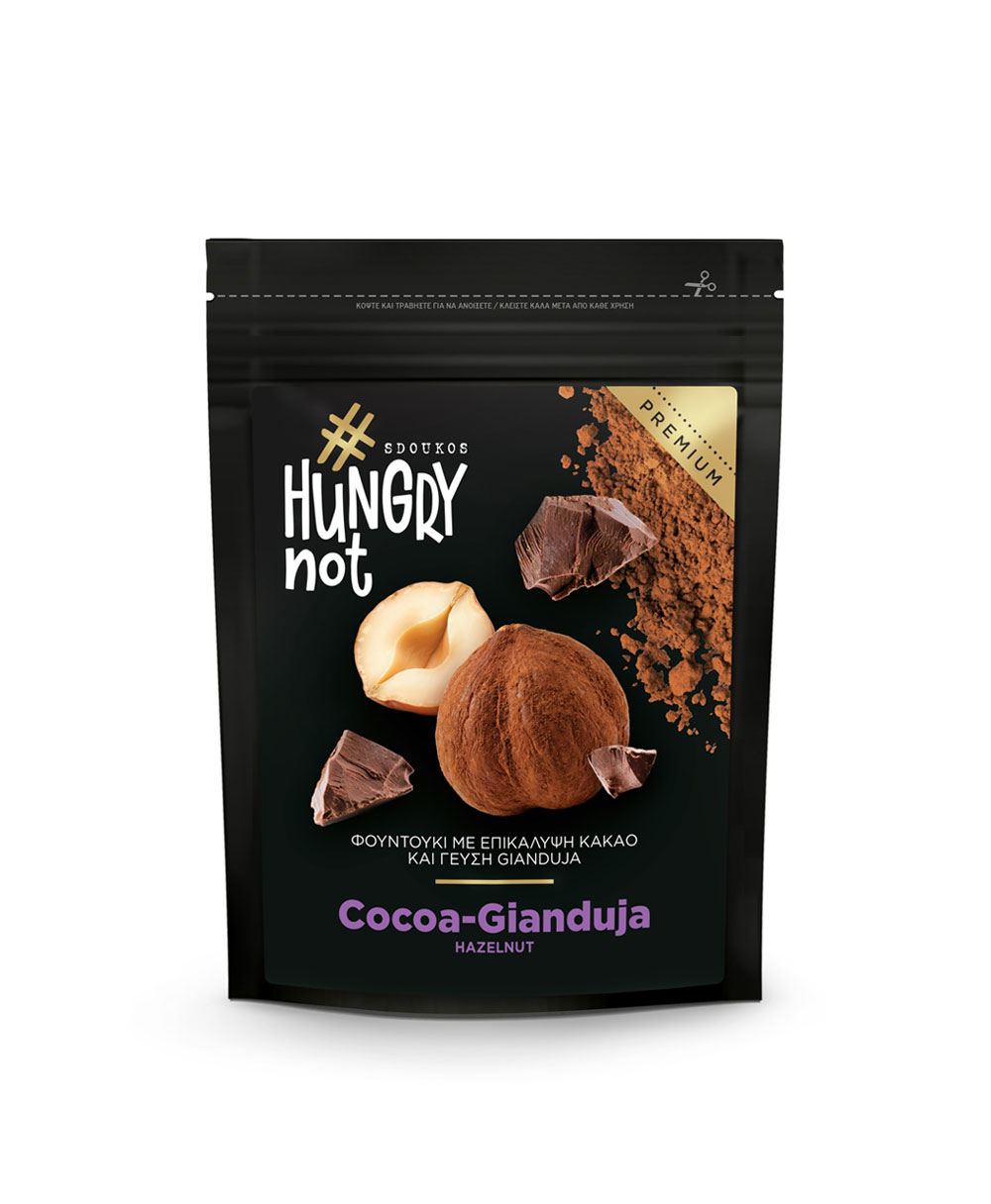 HUNGRY NOT PREMIUM HAZELNUT with Cocoa coating and Gianduja flavour 130g 