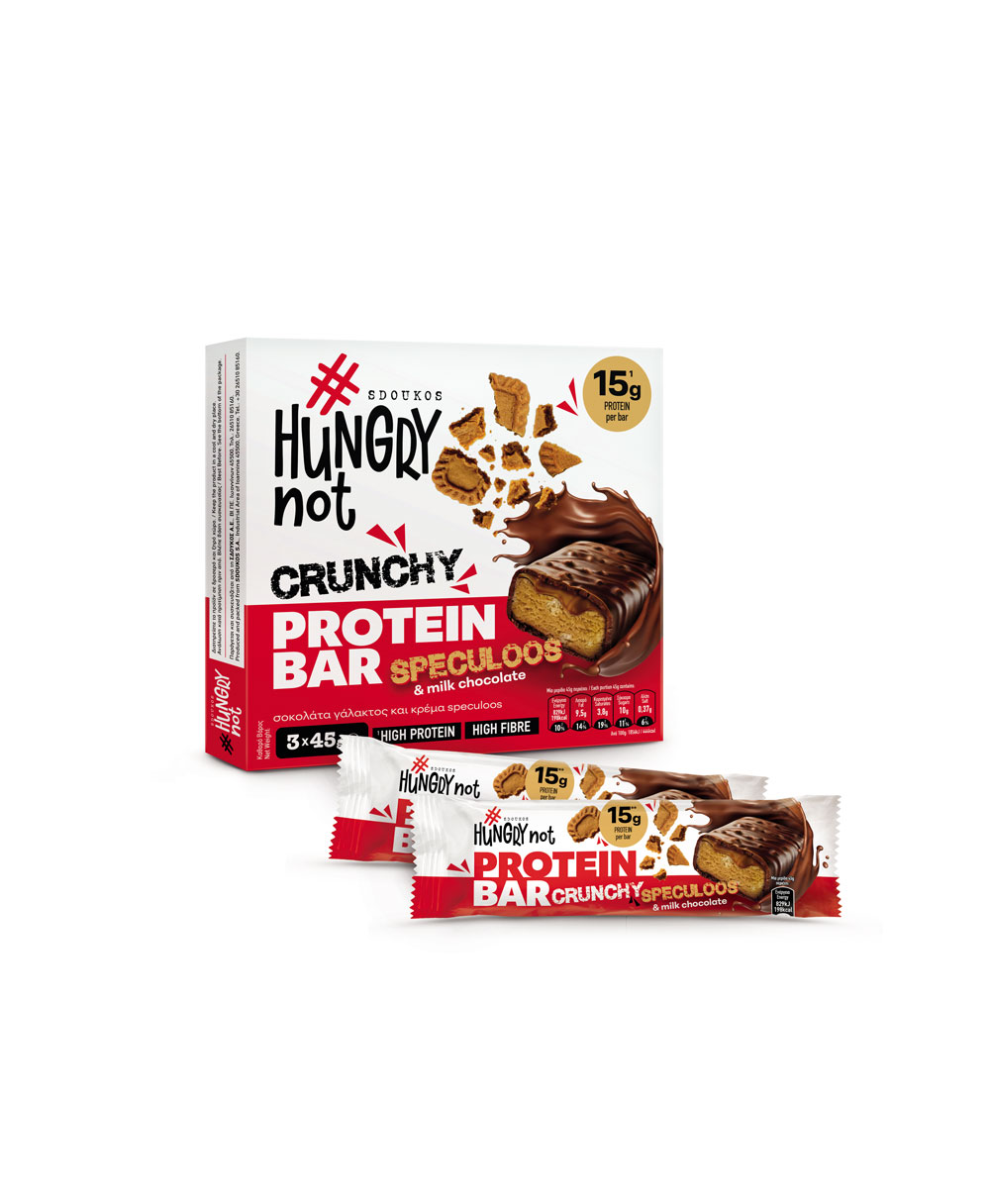 HUNGRY NOT CRUNCHY PROTEIN BAR SPECULOOS AND MILK CHCOLATE 3x45g